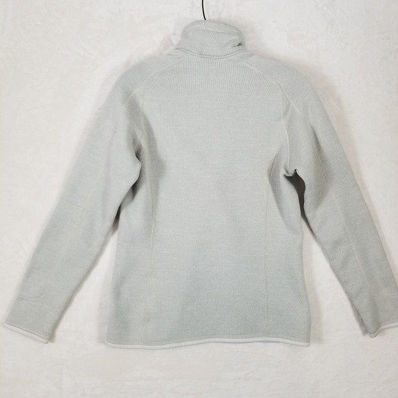 Patagonia Womens Better Sweater 1/4 Zip Fleece Pullover Light Grey Medium - Picture 2 of 7